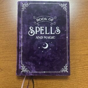 Halloween book of spells and magic purple
Velour journal book